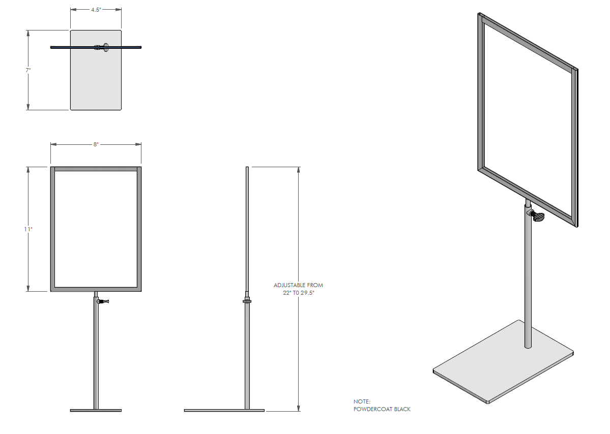 Pallet Sign Holderdiagram